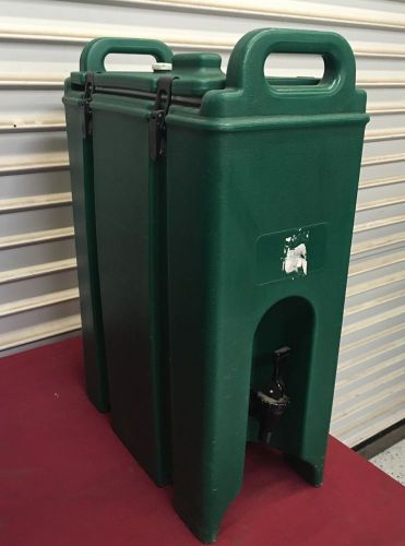 5 Gallon Cambro Insulated Drink Dispenser LCD 500 #5049 Green NSF Catering Hot