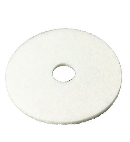 3m white super polish pad 4100 12&#034; floor pad machine use (case of 5) 12 inches for sale