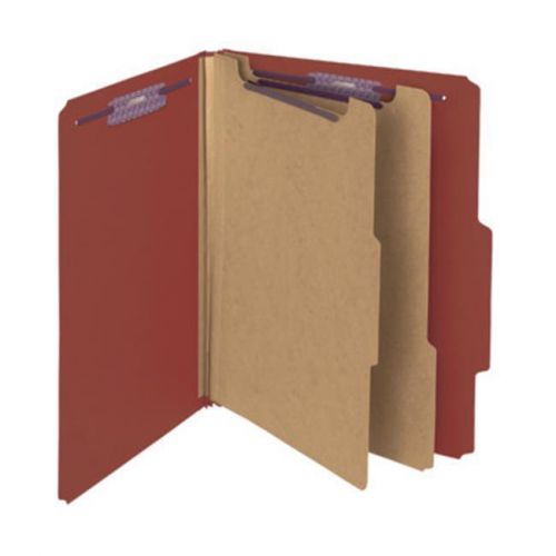 New Smead SafeSHIELD 10-Pack Red Letter Size Pressboard Classification File Fold