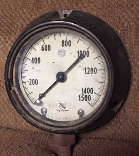 Vintage Ashcroft 4&#034; Pressure Gauge 1500 psi Steam gauge