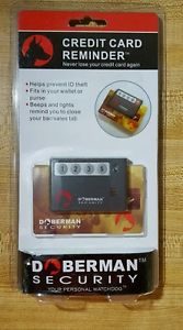 Doberman security credit card reminder nip for sale