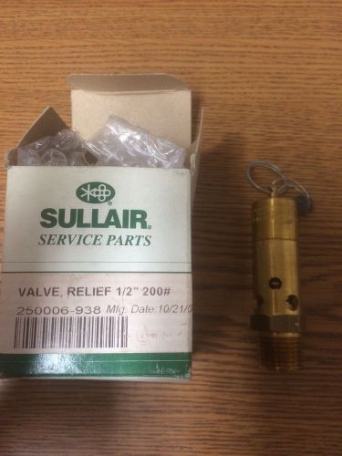 Sullair 250006-938 relief valve 1/2 #200