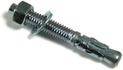 Concrete wedge anchors zinc plated masonry anchors - 3/4&#034;-10 x 6-1/4&#034; - qty-25 for sale