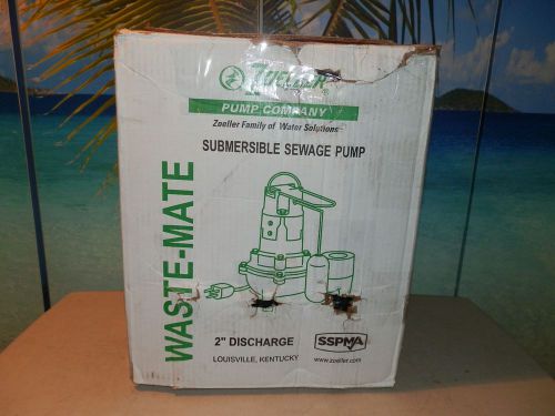 Zoeller m267 waste mate sewage ejector pump automatic 120v sump new for sale