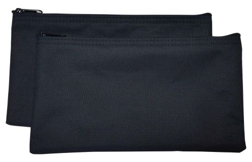 Zipper Bags Poly Cloth Value Package of 2 Bags (Black) Black