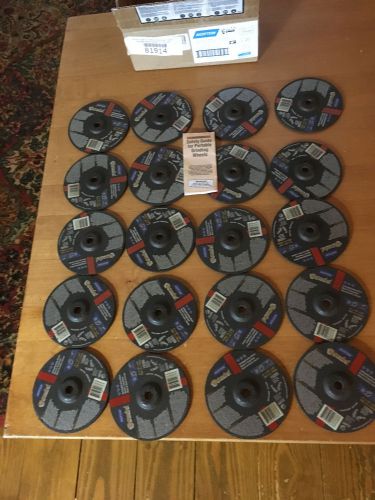 20 NORTON Gemini Grinding Wheel Disc 4&#034; X 1/8&#034; x 3/8&#034; Type 27 NEW in box