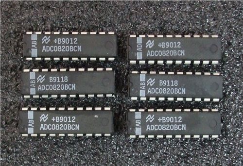 Quantity 6 - ADC0820BCN High Speed 8 bit uP Compatible A/D Converter