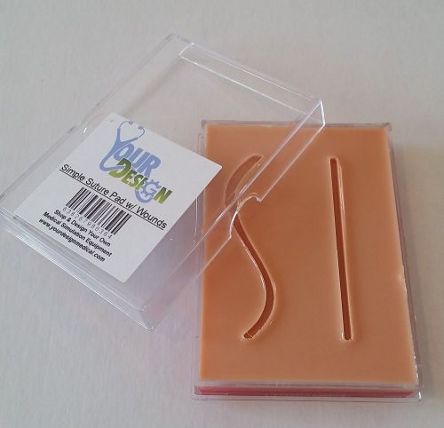 Pocket suture pad w/ wounds (9x7cm) (light skin) -- your design medical for sale