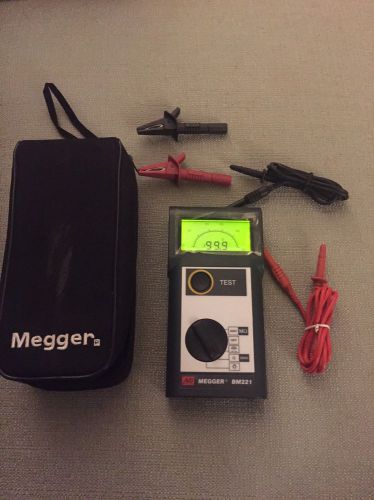 Megger BM221 500V Analog Arc/Digital Insulation Continuity Tester
