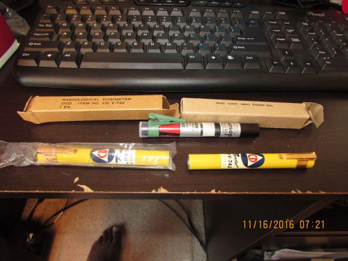 2 Bendix CD V-742 Dosimeter Pens and 1 GAMMA &amp; X RAY 608 10R