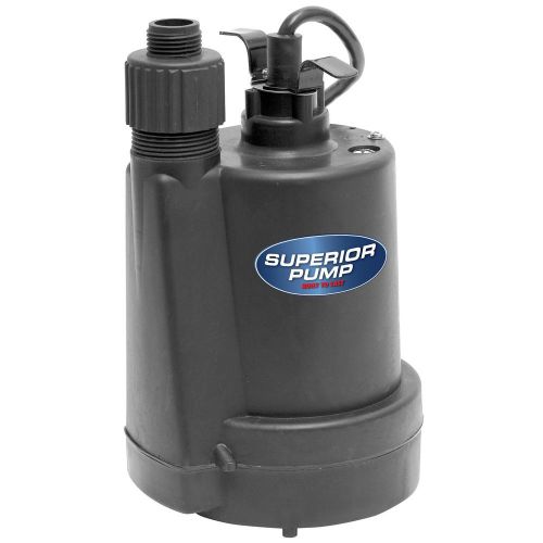 Superior Pump 1/4 HP Thermoplastic Submersible Utility Pump pool