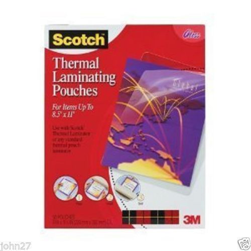 50 Scotch Thermal Laminating Pouches, 9 x11.4&#034; For Items Up To 8.5x11&#034; Free Ship