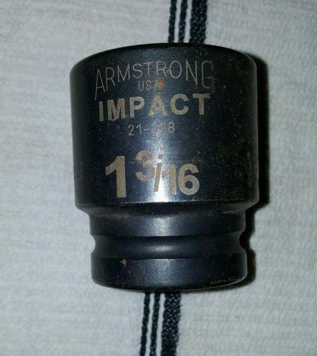 Armstrong 21-038 SAE 1-3/16” Impact Socket with 3/4&#034; Drive Used