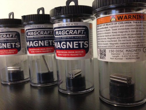 MagCraft Rare Earth Disc Magnet .125&#034; x .031&#034; Lot 600