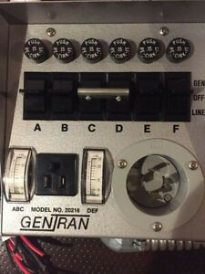 GenTran Generator Transfer Switch (model 20216)