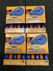 BIC Wite-out EZ Correct Correction Tape - Lot Of 4 - 40 Count, New