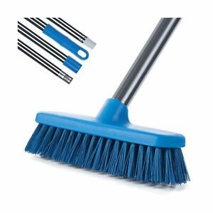 MEIBEI Floor Scrub Brush with Adjustable Long Handle-54 inch, Stiff Bristle G...