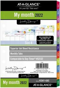 2022 Monthly Planner Refill by AT-A-GLANCE, 52132 Day-Timer, 5-1/2&#034; x 8-1/2&#034;, Si