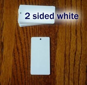 Key Chain Blanks 1-1/2&#034; x 3&#034; Two Sided White Aluminum Dye Sublimation- 50PCs