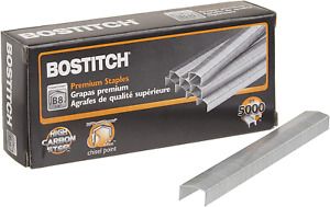 Bostitch B8 PowerCrown Premium Staples, 0.25 Inch Leg, Full-Strip STCR21151/4