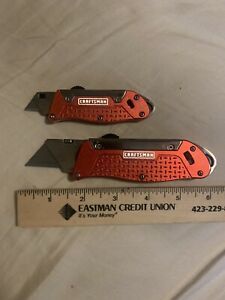 Set of two Craftsman retractable utility knives with locks. Used. 