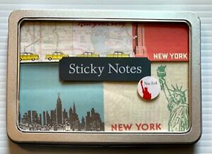 Sticky Notes from New York City in Metal  Tin