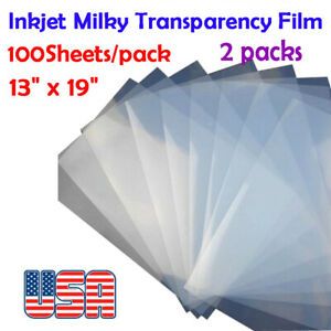 200Sheets 13&#034; x 19&#034; Waterproof Inkjet Transparency Film Screen Printing Film