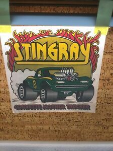 Vintage Stingray Corvette Mother Truck Muscle Car Flames Iron-On Transfer T-5