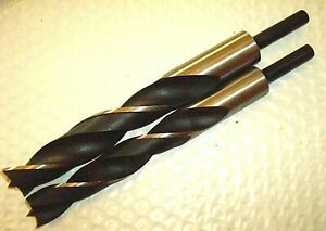 Lot of 2 Bosch Tool T4013 3/4” &amp; T4014 7/8&#034; Brad Point Drill Bit,  West Germany