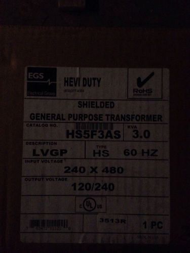 Egs hs5f3as general purpose transformer for sale