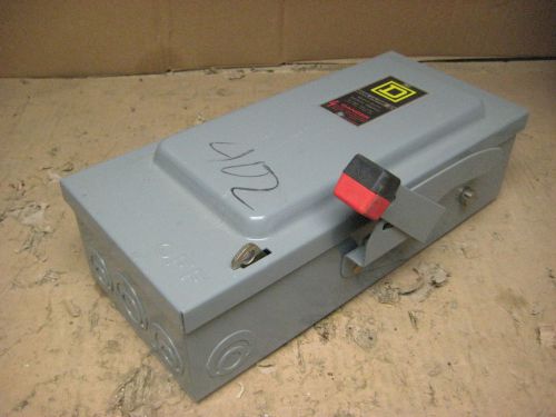 Square-d squared safety disconnect switch hu361, 30a, 600v ac/dc for sale