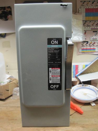 Siemens jn323 100a indoor 120/240vac fused disconnect for sale