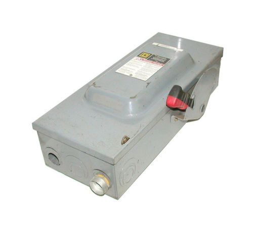 Square d 100 amp fusible safety switch disconnect 240 vac model h323n for sale