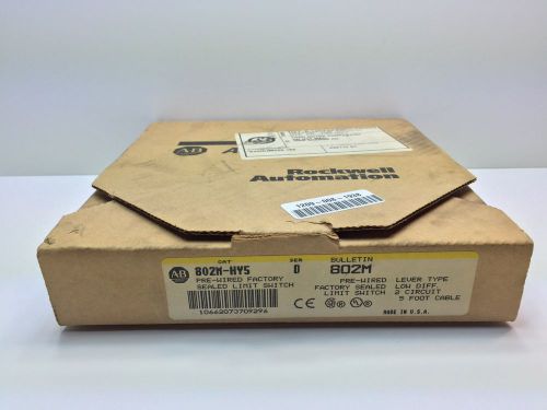 NEW! ALLEN-BRADLEY PRE-WIRED FACTORY SEALED LIMIT SWITCH 802M-HY5 802MHY5