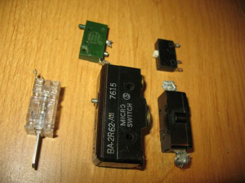 Mixed lot 9 used micro switch licon alps microswitch oak robertshaw for sale