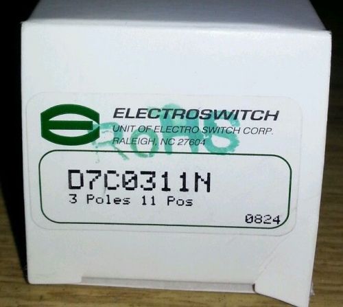 BRAND NEW IN BOX ELECTROSWITCH D7c0311n 3poles 11pos