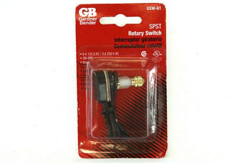 GB Gardner Bender SPST Rotary Switch
