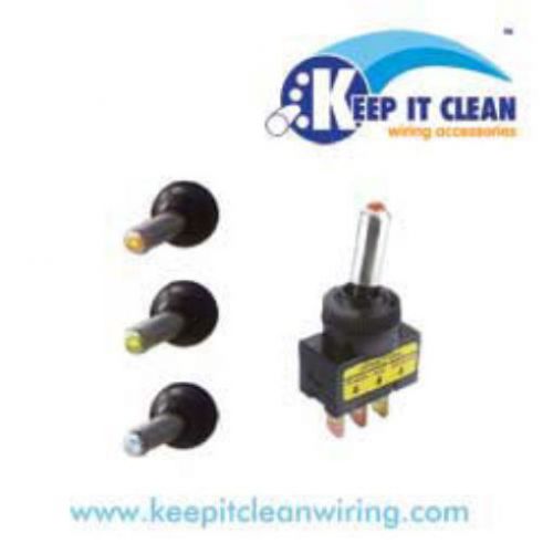 NEW Keep It Clean-Metal Tip Led Toggle Switch - Yellow 20a/12v