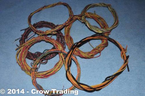 Western Electric 7 Coils Assorted  Strand and Solid Cloth Wire