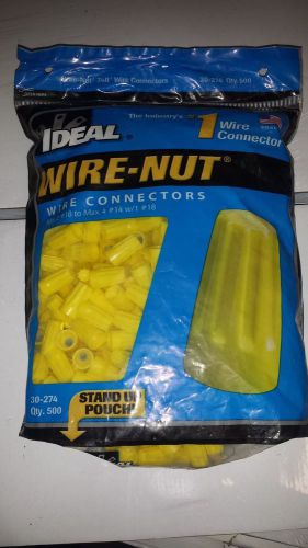 IDEAL 30-274 Wire Nut Connector ,74B,Yellow,500 PK