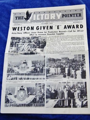 1942 WESTON ELECTRICAL INSTRUMENT, Newark, NJ Vintage WWII Employee Company News