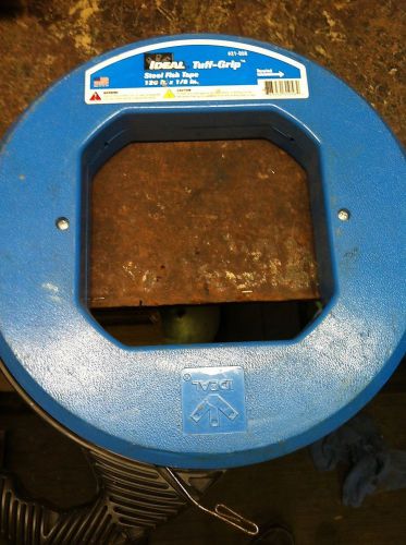 Tuff-grip blued steel fish tape 120&#039; x 1/8&#034; x .060&#034; w/ plastic case for sale
