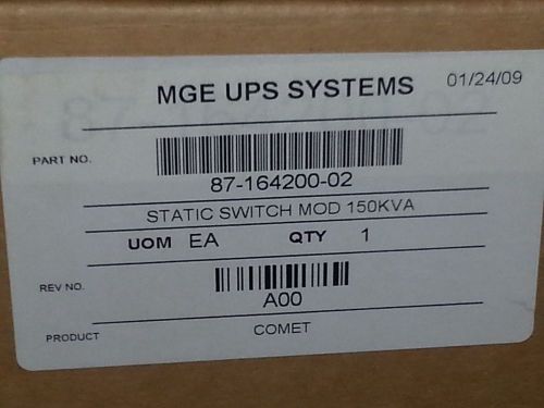 MGE Comet 125 - 150 Kva static switch Mod brand new factory sealed 87-164200-02