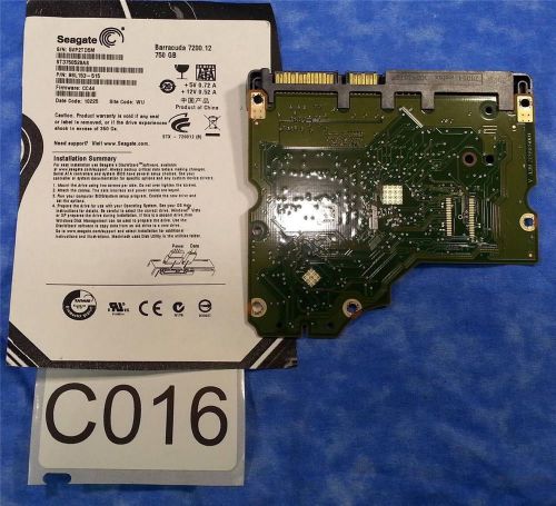 #C016 - Seagate ST3750528AS CC44 WU 98L153-515 hard drive controller PCB