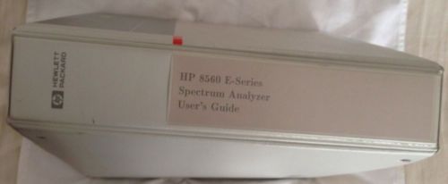 Agilent/hp  8560e-series spectrum analyzer user&#039;s guide w/oper. ver. software for sale