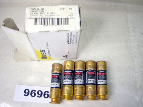 (9696) Lot of 5 Buss FRN-R-20 Fuses