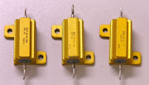 LOT OF 3 USED Dale RH-25 Wirewound Resistor 25 Ohm 25W 1% Precision