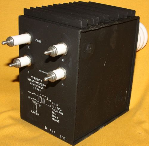 Keytronics k-5534 pulse transformer 7kv in = 36kv out  nsn 5950-01-086-6478 for sale