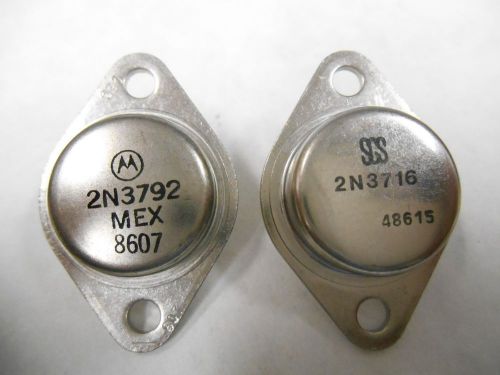 6 x Pairs of 2N3792 &amp; 2N3716 TO-3 Amplifier Transistor Set