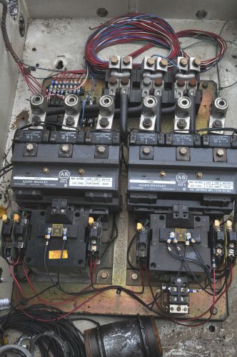 2 used allen bradley size 5 with square d circuit breaker with 26&#034; x 43&#034; box for sale